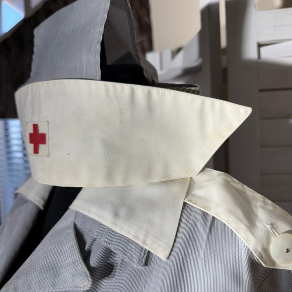 Vintage WWII American Red Cross Dilly Volunteer Nurse Uniform Dress/Hat sz M - Picture 5 of 16